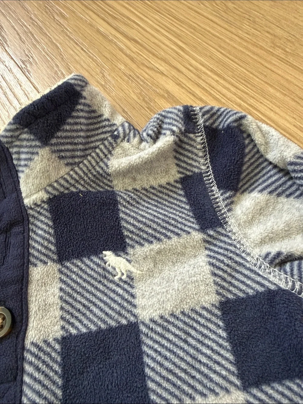 Carter's Navy and Gray Buffalo Plaid Pullover Hoodie Size 18 Months
